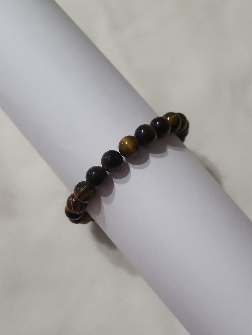 Tiger Eye Bracelet Sterling Silver Clasp